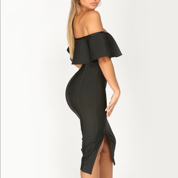 Off the Shoulder Bodycon Bandage Dress - Picture 3 of 3